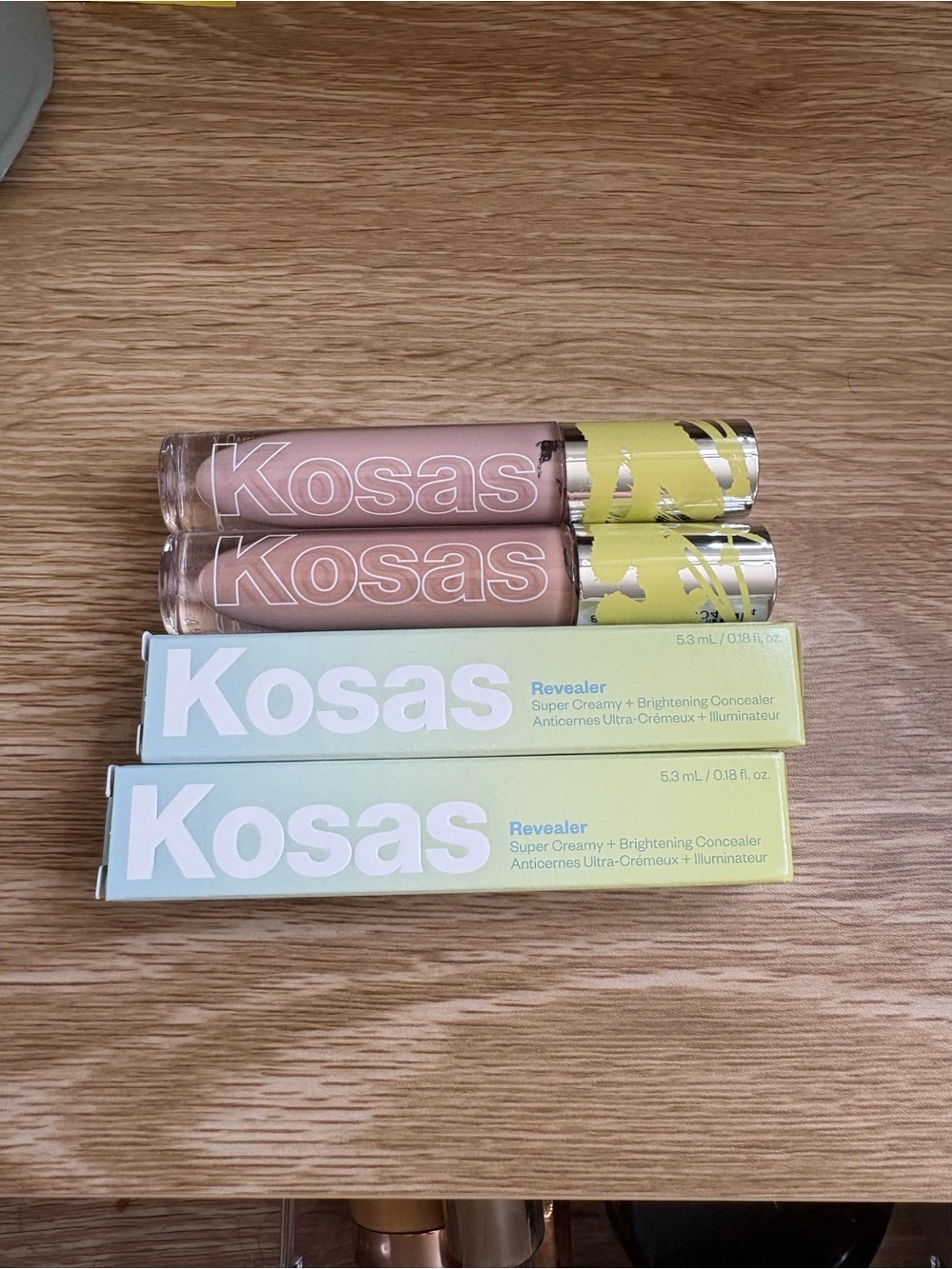 Kosas Revealer Concealer Duo - Light Beige & Nude with Yellow Caps